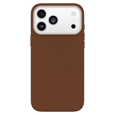 OtterBox 7799064 Étui Symmetry Cactus Leather MagSafe avec Contrôle de la Caméra Dessert Saddle (Marron) pour iPhone 17 Pro Max