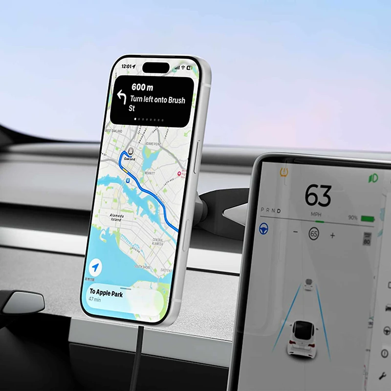 Belkin WIC013ttBK Support de Recharge sans Fil Magnétique BoostCharge Qi2 pour Véhicule Électrique Noir