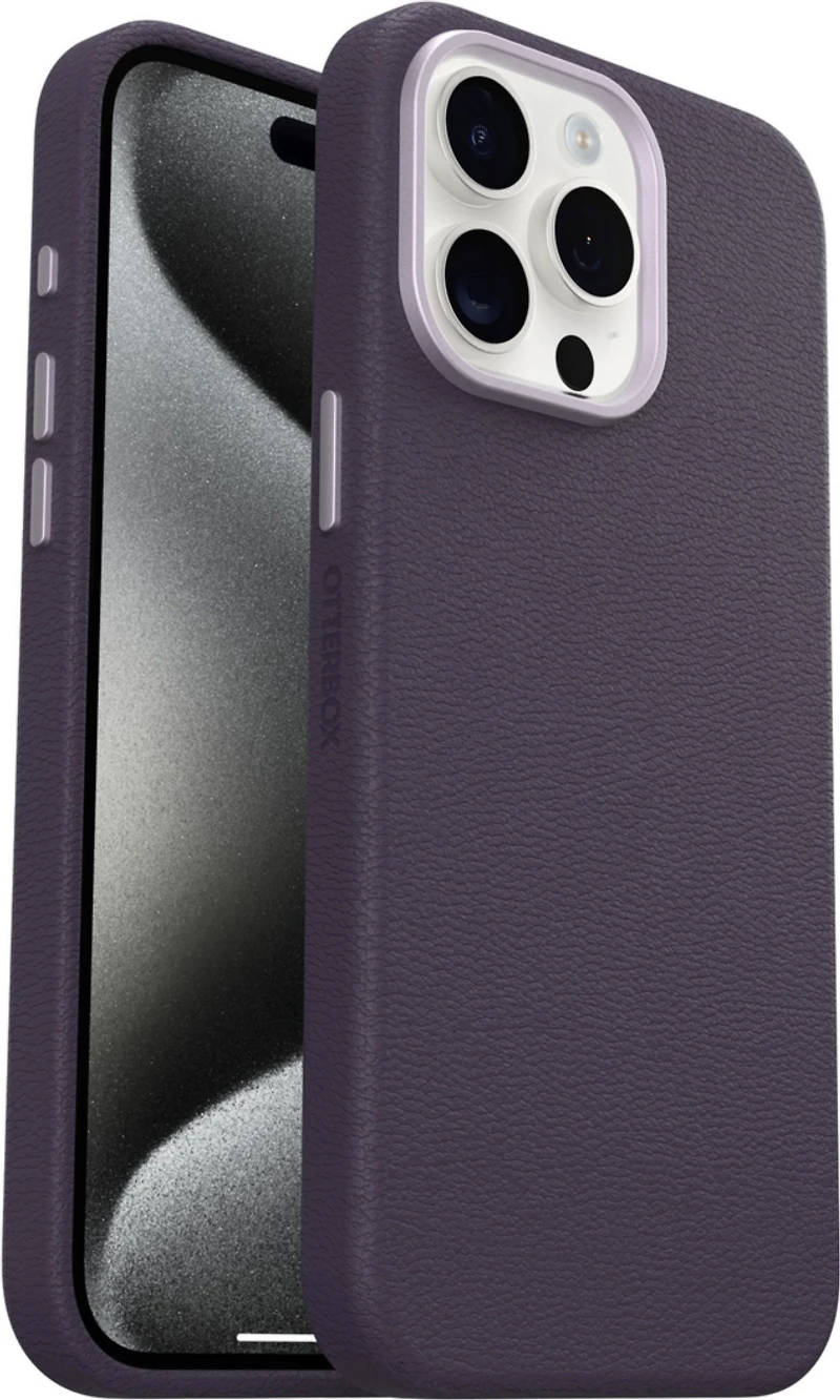 Otterbox - Symmetry Cactus Leather Case For Apple Iphone 15 Pro Max - Plum Luxe