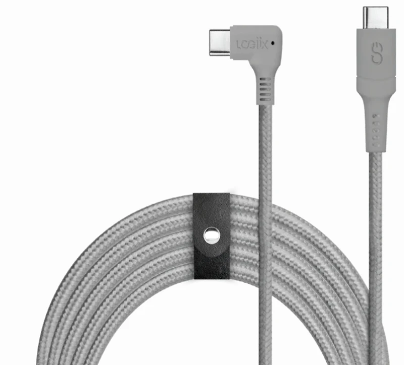 LOGiiX Piston Connect XL 90 3M USB-C to USB-C - Graphite Grey