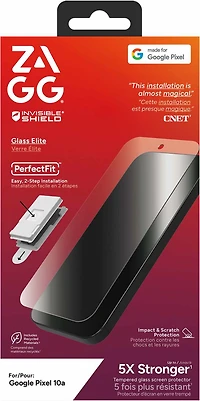 ZAGG - InvisibleShield Glass Elite Biometric Screen Protector for Google Pixel 10a clear
