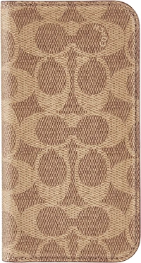 iPhone 16 Pro Coach Folio Signature C Case - Tan