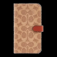 iPhone 15 Pro Max Coach Folio Signature C Case - Tan