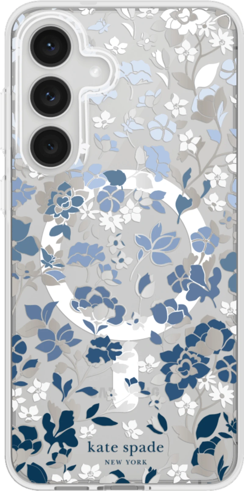 Kate Spade - Protective Case with Magnet for Samsung Galaxy S25 FE - Flowerbed Blue