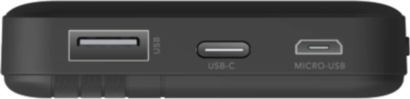 DBRAMANTE1928 Re-Charge Universal Dual Port Slim Fast Charge Power Bank - 5,000 MAH clear