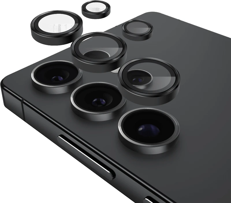 Samsung Galaxy S25 Ultra Case-Mate Aluminum Ring Glass Lens Protector - Black