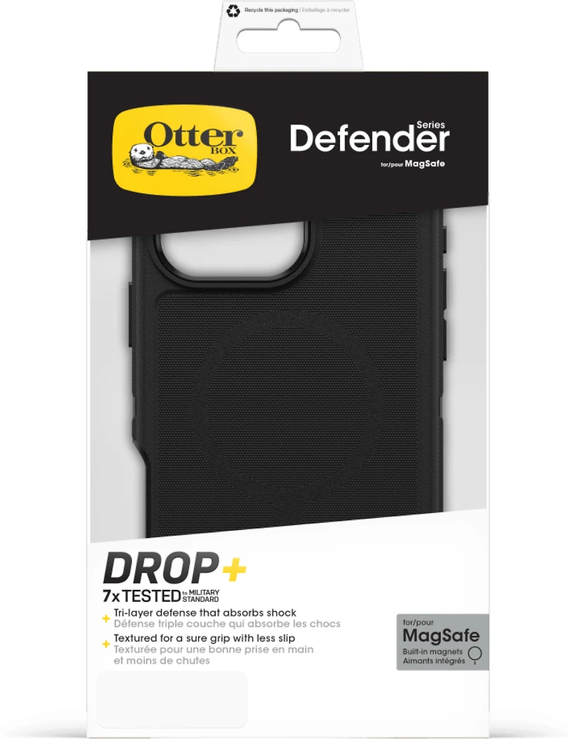 OtterBox - Defender Pro MagSafe Case for Apple iPhone 16 Pro Max - Black