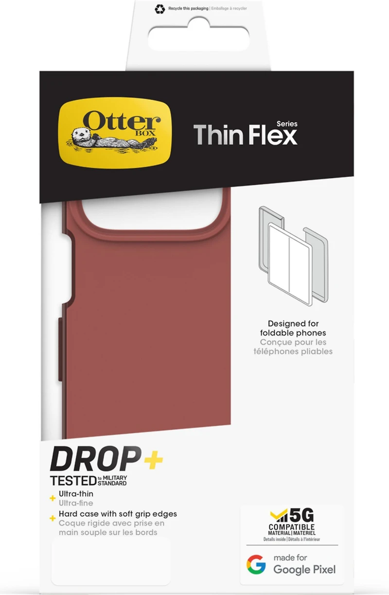 Google Pixel 9 Pro Fold Otterbox Thin Flex Series Case - Red - Red Clay