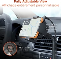 HyperGear EZ Grip 15W Wireless Fast Charging Cup Holder Phone Mount - Black