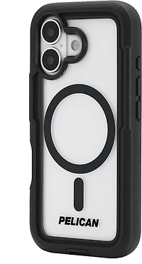 Pelican - Voyager MagSafe Case with Holster for Apple iPhone 17 - Black and Clear
