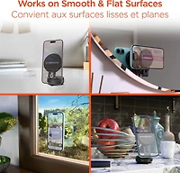 HyperGear Mag Vac Magnetic Phone Mount with Vacuum Suction Cup Base clear
