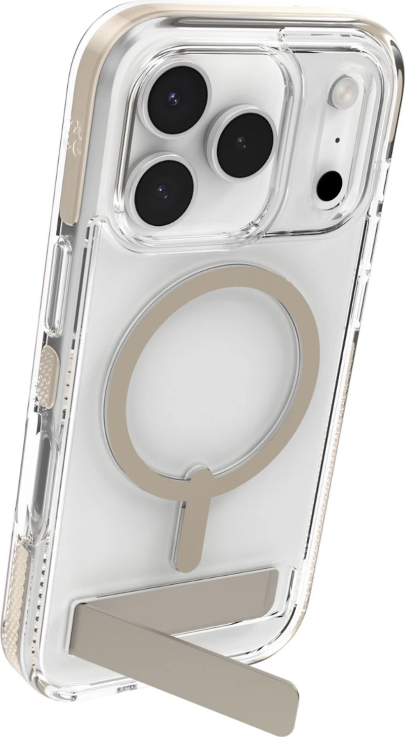 iPhone 17 Pro ZAGG Graphene Santa Cruz Snap Kickstand Case - Titanium