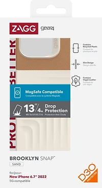 GEAR4 - iPhone 14 Plus Gear4 D3O Brooklyn Snap Case - Sand