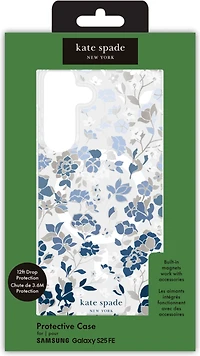Kate Spade - Protective Case with Magnet for Samsung Galaxy S25 FE - Flowerbed Blue