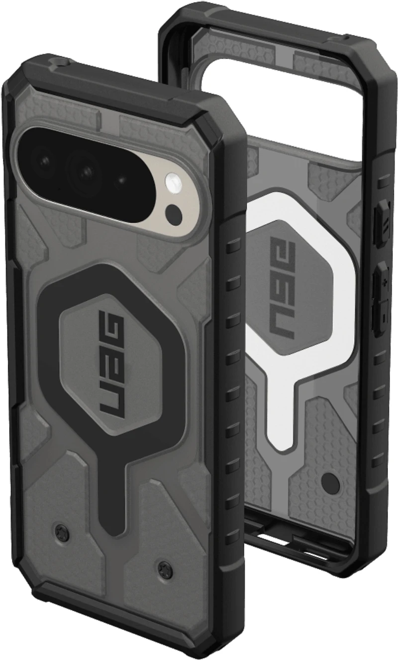 UAG 614470113140 Étui Robuste Pathfinder Clear avec Magnet Ash/Noir pour Google Pixel 10 Pro XL