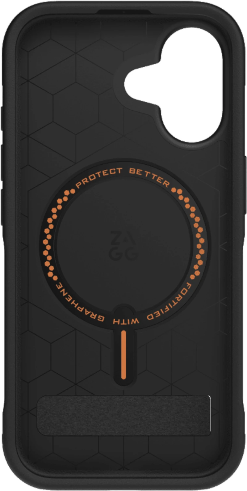 iPhone 17 ZAGG Graphene Sedona Snap Kickstand Case - Flood Black/Orange