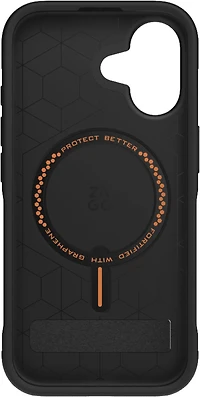 iPhone 17 ZAGG Graphene Sedona Snap Kickstand Case - Flood Black/Orange