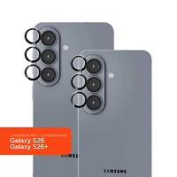 Samsung Galaxy S26/S26+ HyperGear Tempered Glass Camera Rings Lens Protection - 2 Pack clear