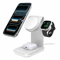 OtterBox - Qi2 3-in-1 Wireless Charging Stand 25W White