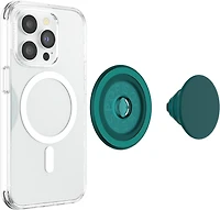 PopSockets 808972 PopGrip pour MagSafe Rond avec Anneau Adaptateur Fresh Pine Soft Touch