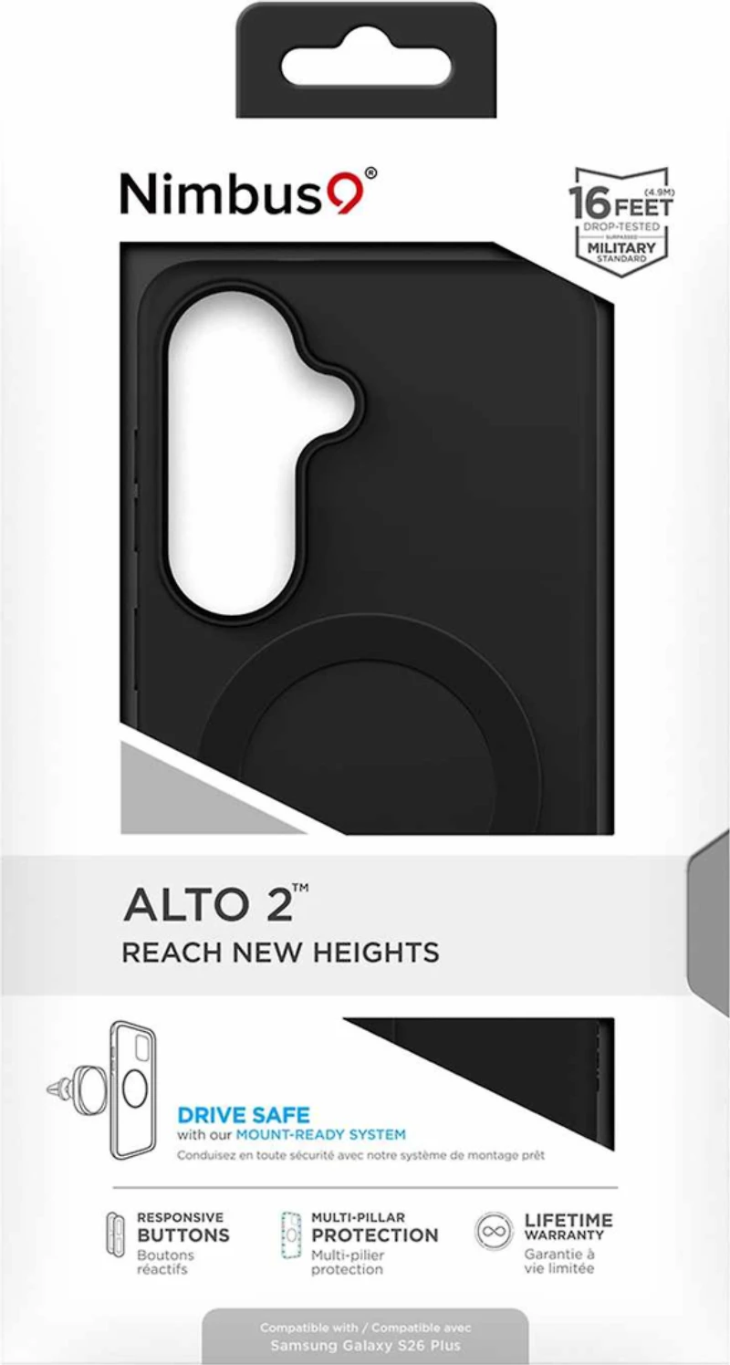 Nimbus9 - Alto 2 Case w/Magnets Black for Samsung Galaxy S26+