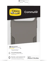 OtterBox - Commuter MagSafe Case with Camera Control for Apple iPhone 17 Pro Max - Grey Comfort