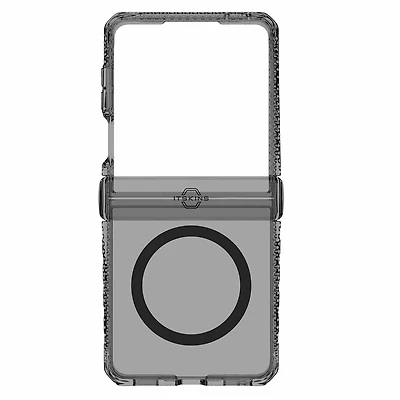 ITSKINS - Hybrid_R Hinge Clear w/Magnets Case Smoke for Samsung Galaxy Z Flip8