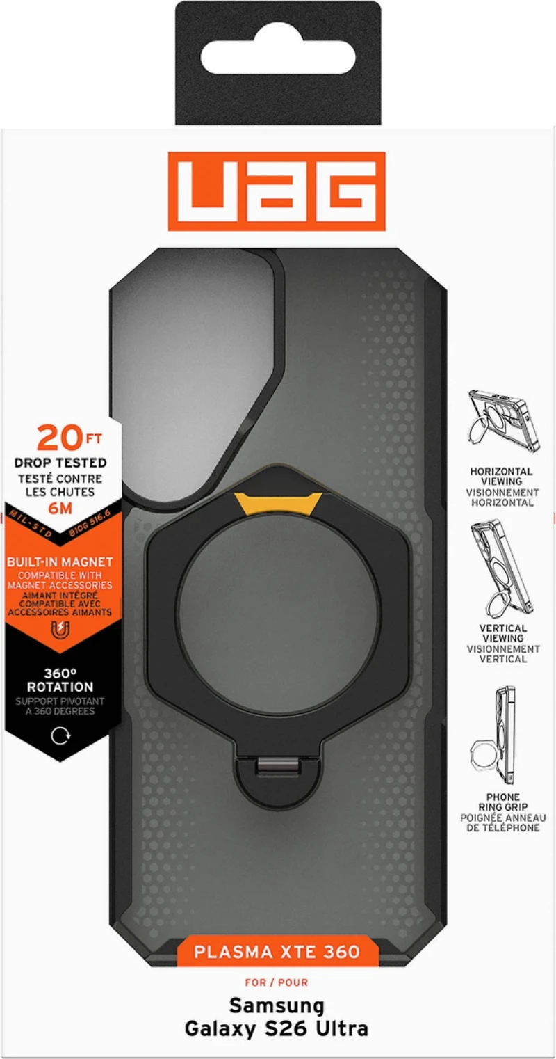 Samsung Galaxy S26 Ultra UAG Plasma XTE 360 Kickstand w/Magnet Case - Black