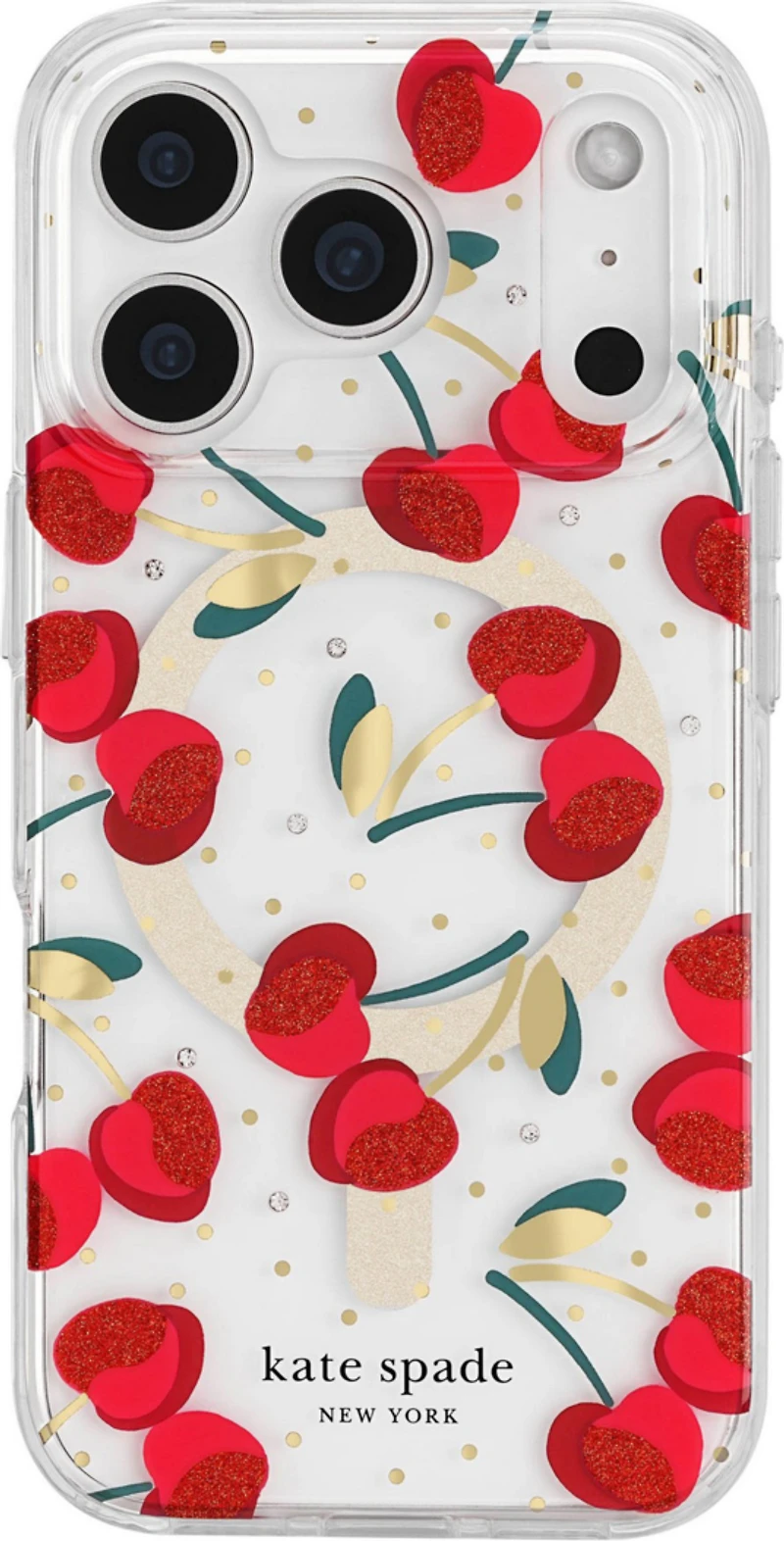 Kate Spade KS057316 Étui Protective MagSafe Cherry Dot pour iPhone 17 Pro