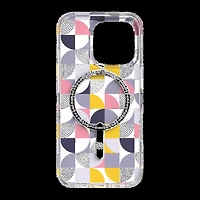 iPhone 16 Pro ZAGG Graphene Milan Snap Case - Pink/Grey - Geometric