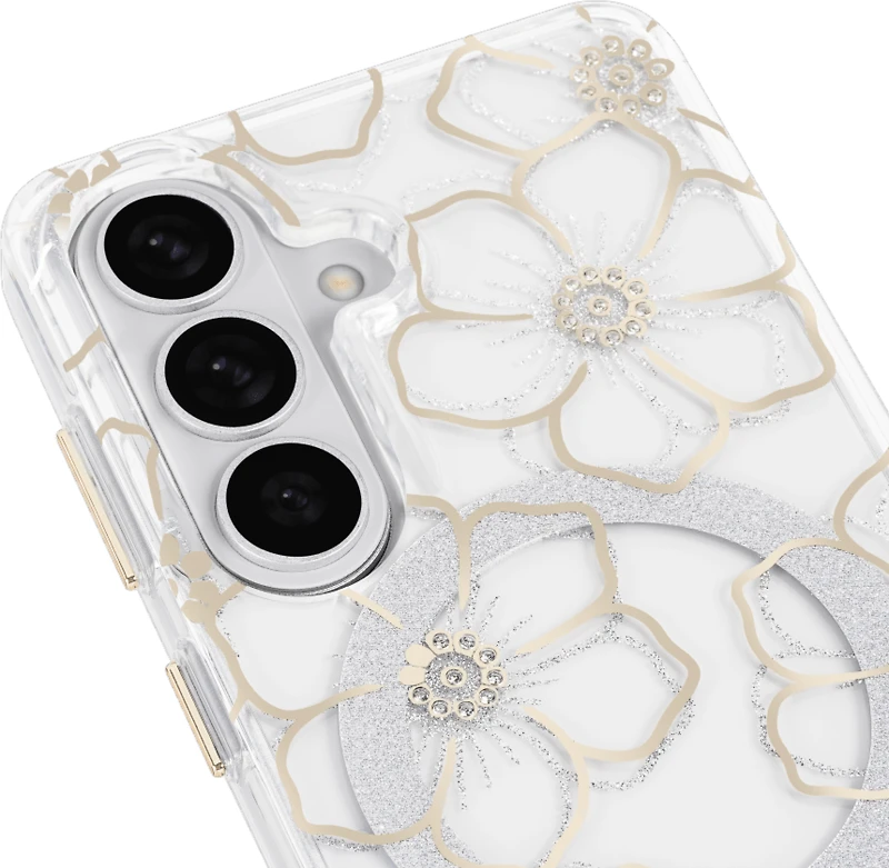 Case-Mate - Floral Gems Case with Magnet for Samsung Galaxy S26 - Gold