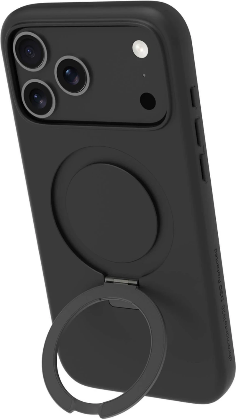 DBRAMANTE1928 ICELAND ULTRA D3O MAGSAFE CASE WITH KICKSTAND - IPHONE 17 PRO MAX- BLACK