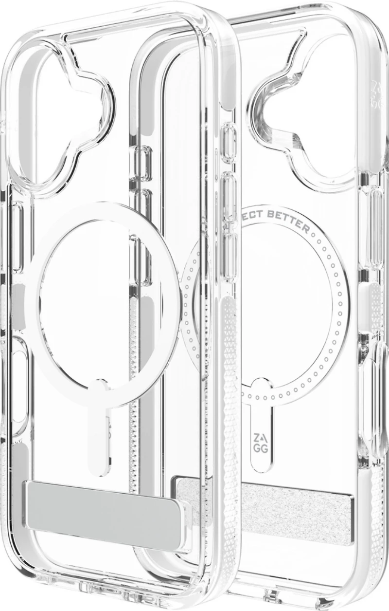 ZAGG - Santa Cruz Snap MagSafe Case with Kickstand for Apple iPhone 17 - White