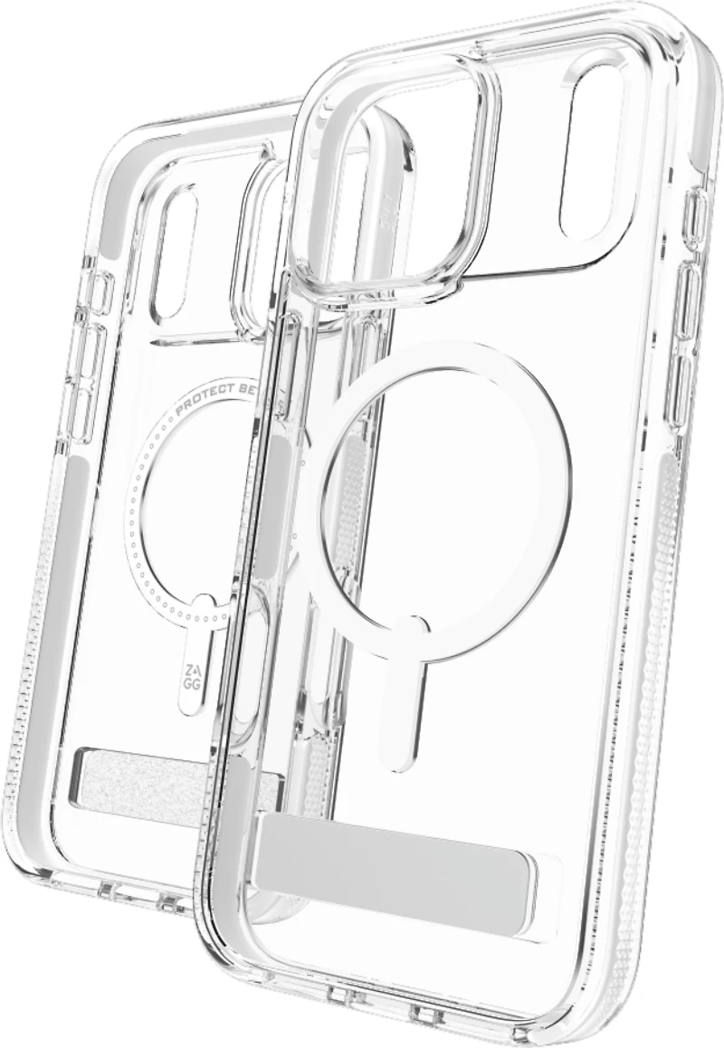 ZAGG - Santa Cruz Snap MagSafe Case with Kickstand for Apple iPhone 17 Pro Max - White