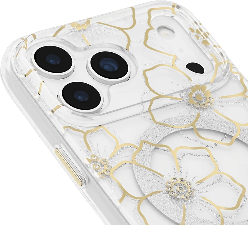 Case-Mate - Floral Gems MagSafe Case for Apple iPhone 17 Pro Max - Gold