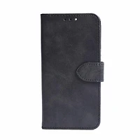 Blu Element - Vegan Leather Folio Wallet Case Black for iPhone 16e/15/14/13