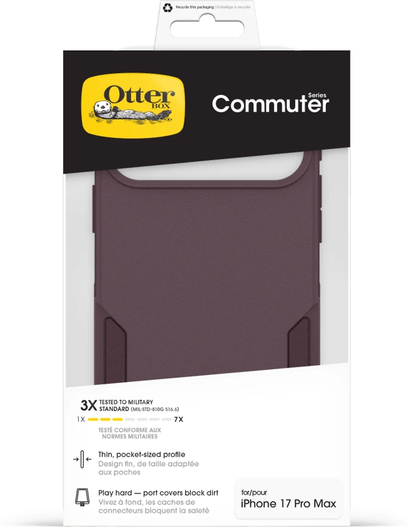 OtterBox 7798344 Étui Commuter MagSafe avec Contrôle de la Caméra Trailhead (Violet) pour iPhone 17 Pro Max