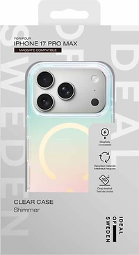 Ideal of Sweden - Coque intermédiaire transparente MagSafe Shimmer pour iPhone 17 Pro Max