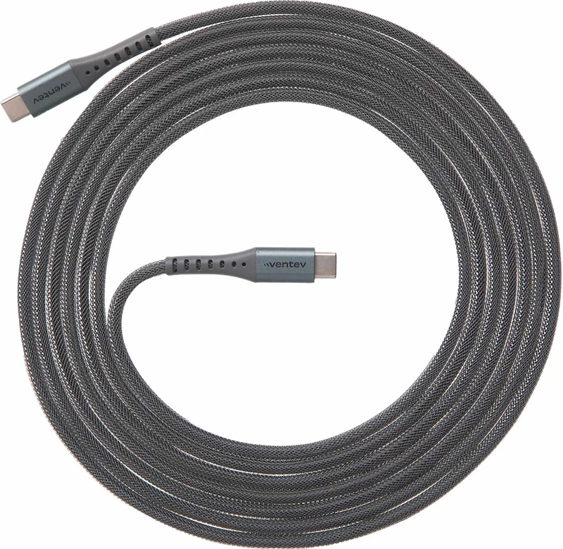 Ventev - Chargesync Alloy USB-C to USB-C 10ft - Steel