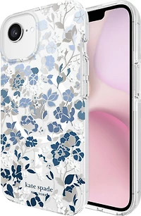 iPhone 16e/15/14/13  Kate Spade Protective Prints MagSafe Case - Flowerbed Blue