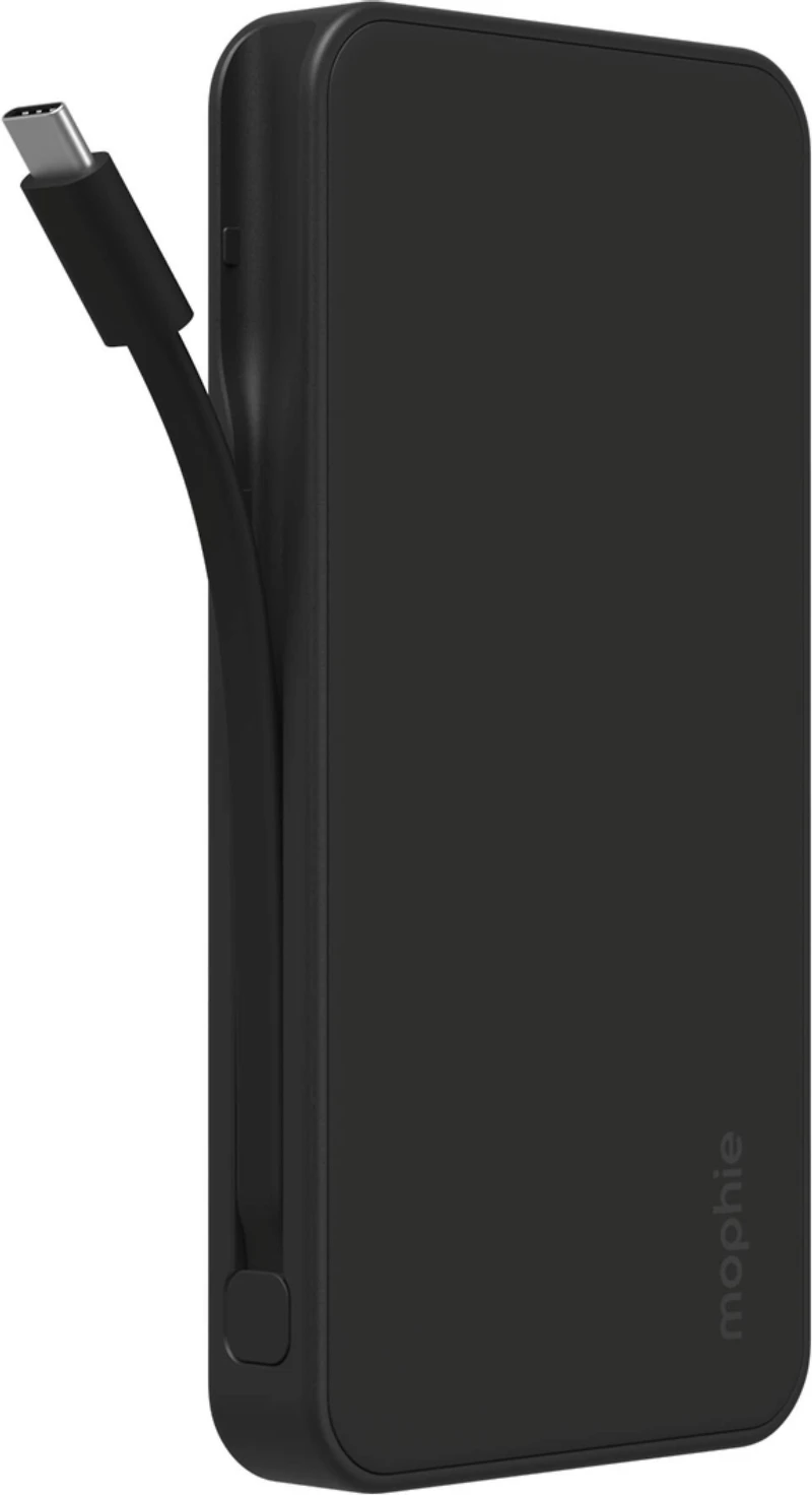 Mophie 10,000 mAh Powerstation Plus w/USB-C Cable - Black