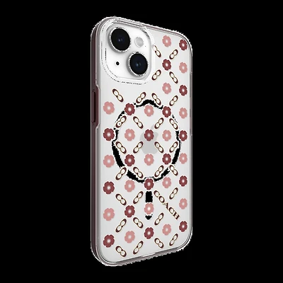 iPhone 15/14/13 Coach Protective Case w/Magsafe - Tea Rose