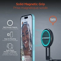 HyperGear Mag Vac Magnetic Phone Mount with Vacuum Suction Cup Base clear