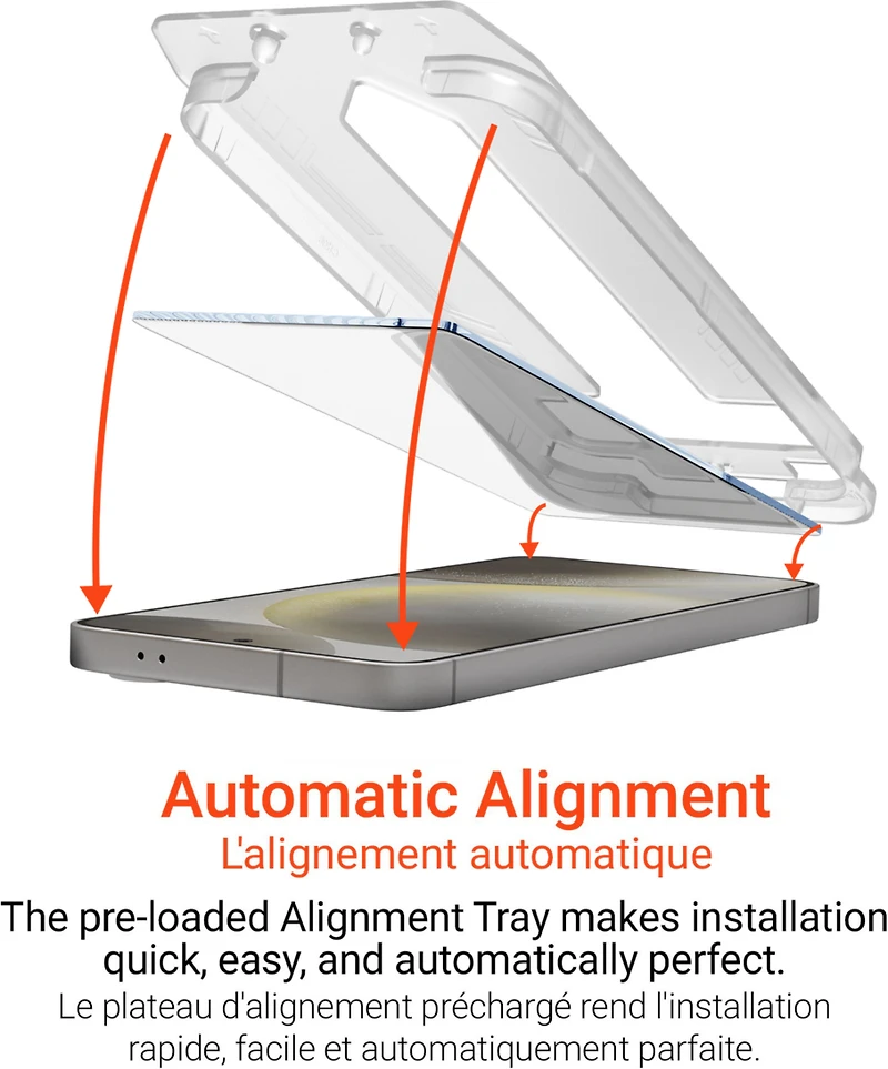 Samsung Galaxy S24 FE HyperGear Tempered Glass Screen Protector w/ Easy Installation Applicator Tra