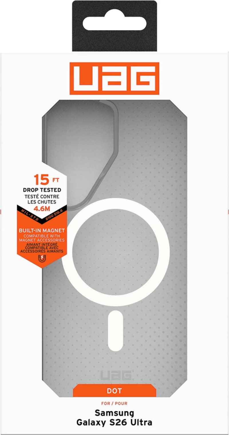 Étui Samsung Galaxy S26 Ultra UAG Dot avec aimant - True Clear Ice/Ash