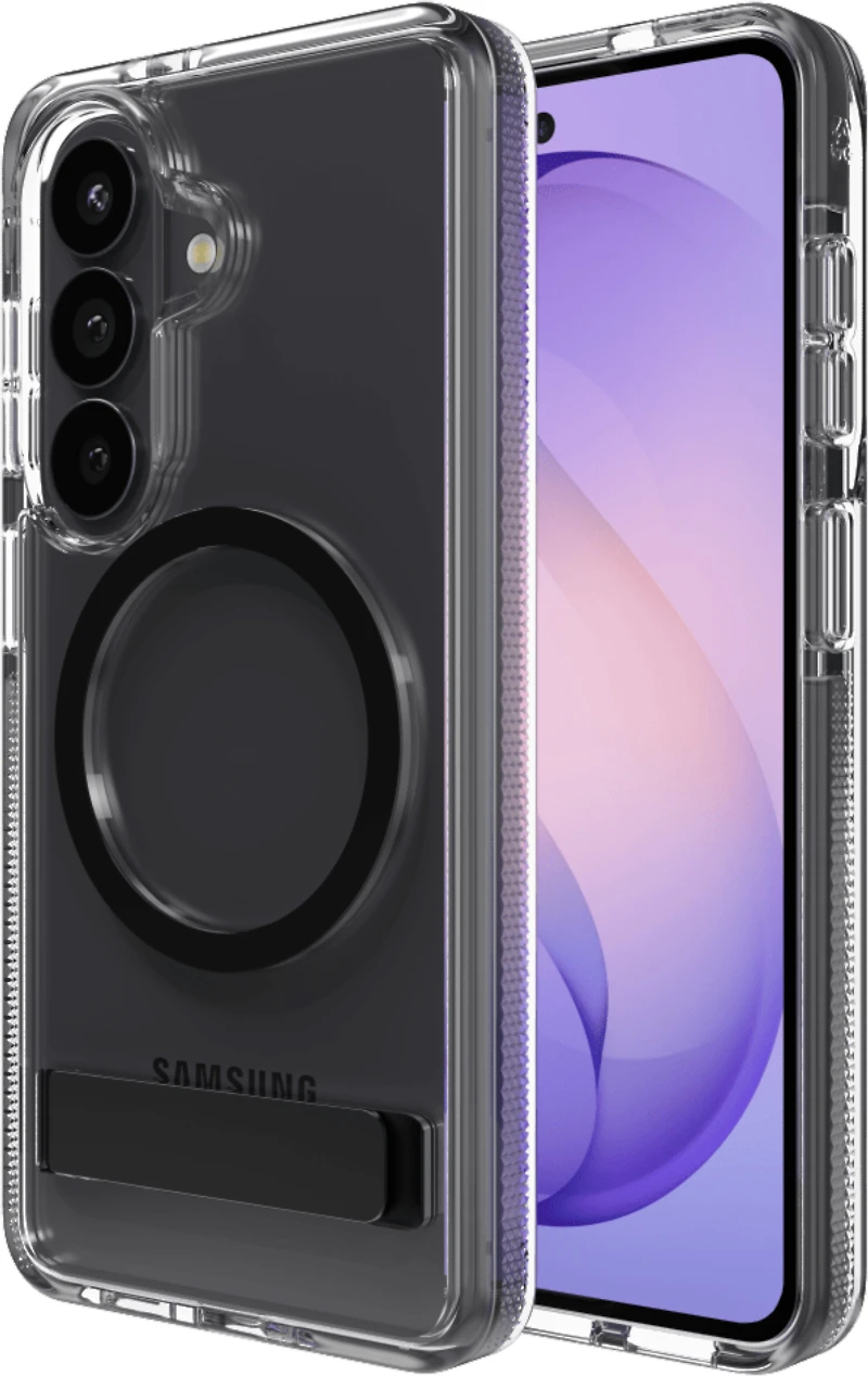 ZAGG - Santa Cruz Snap Case with Kickstand for Samsung Galaxy S26 - Black