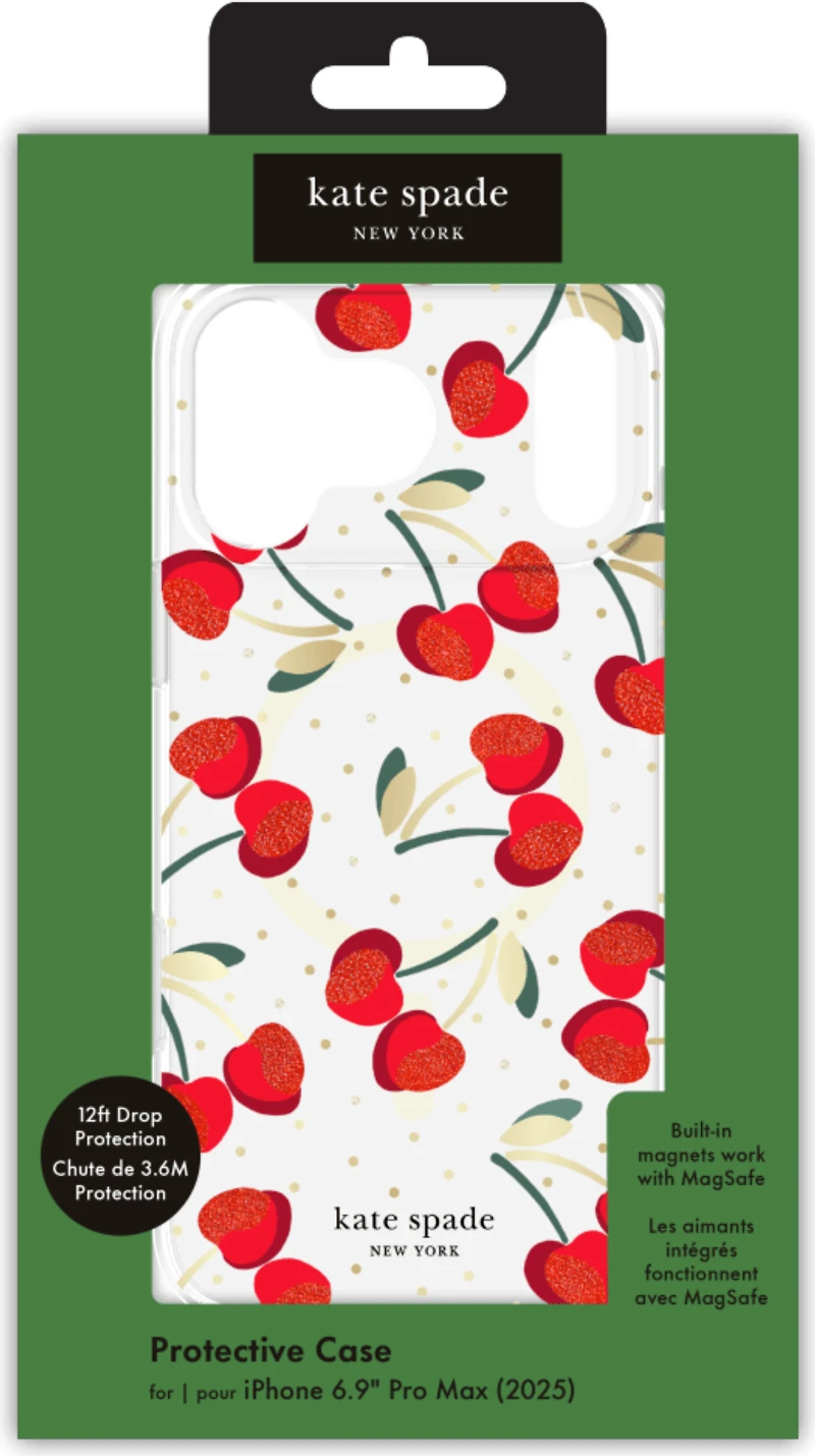 Kate Spade KS057242 Étui Protective MagSafe Cherry Dot pour iPhone 17 Pro Max