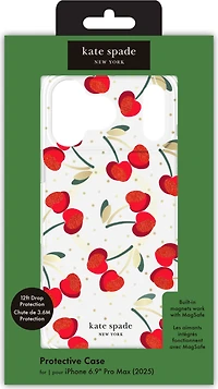 Kate Spade KS057242 Étui Protective MagSafe Cherry Dot pour iPhone 17 Pro Max