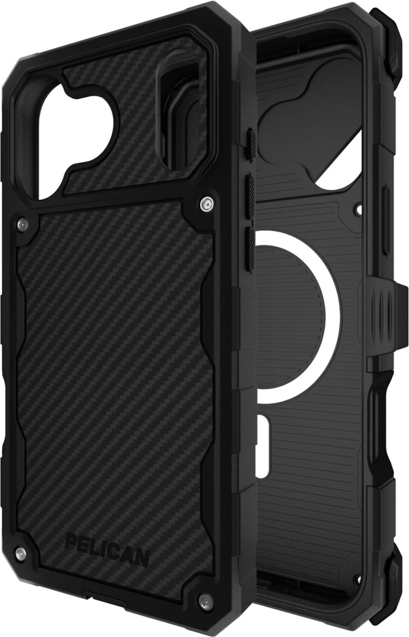 iPhone 17 Pro Max Pelican Shield MagSafe w/Holster Case - Carbon Fiber