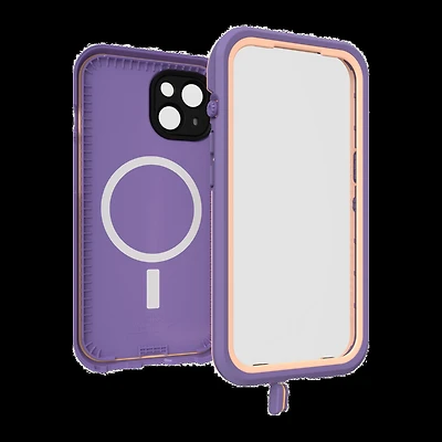 OtterBox 7793436 Étui Fre MagSafe Waterproof Rule of Plum pour iPhone 15